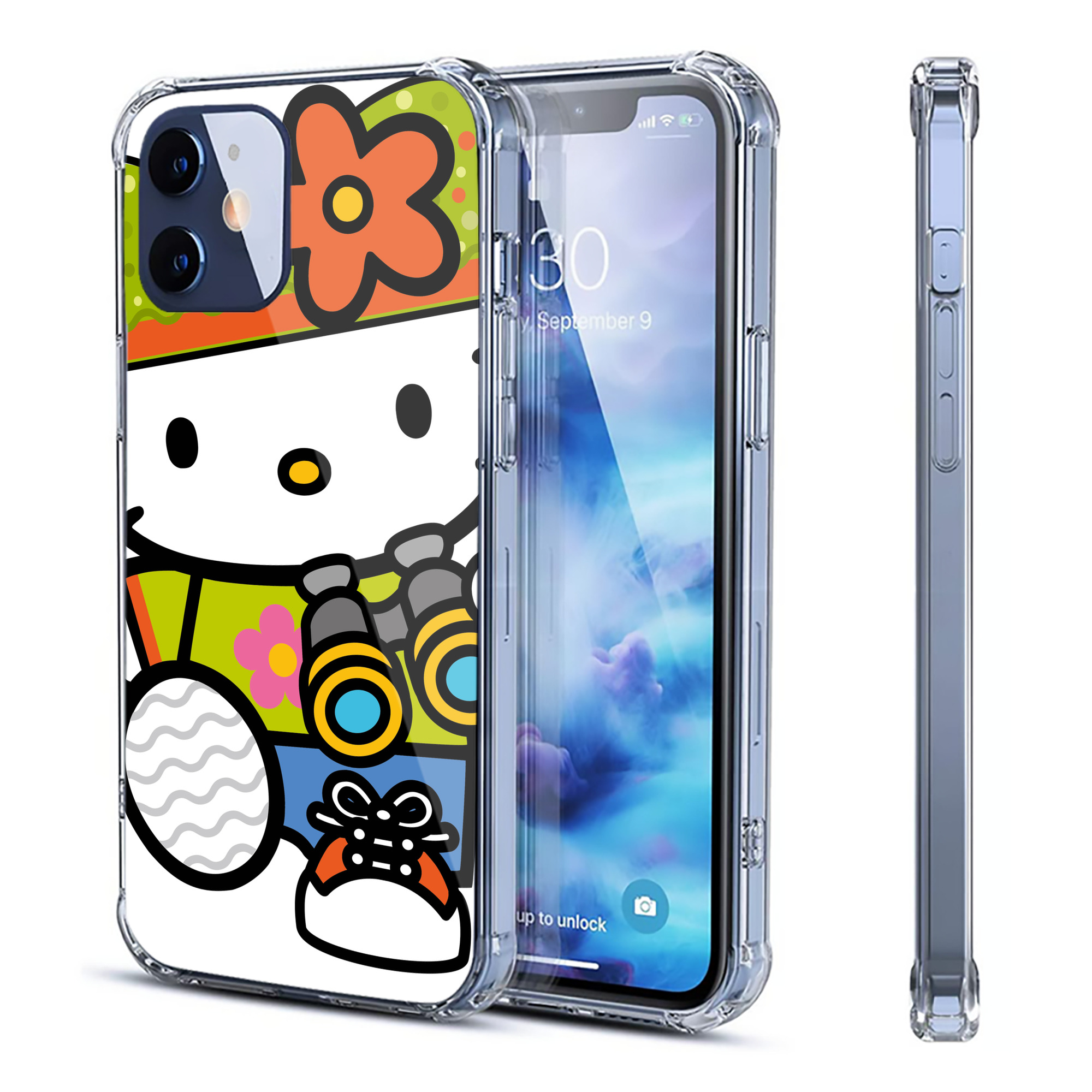 （画像用） Hello Kitty ハローキティ 【iPhone 12シリーズ対応】透明スマホケース（クリアソフトケース）